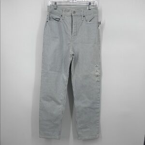 Old Navy Women's Sky Hi Straight Leg Jeans Blue Striped Size 8 NWT